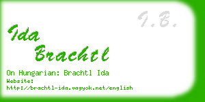 ida brachtl business card